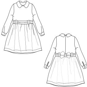 Fashion sewing patterns for BABIES Dresses Dress 0017